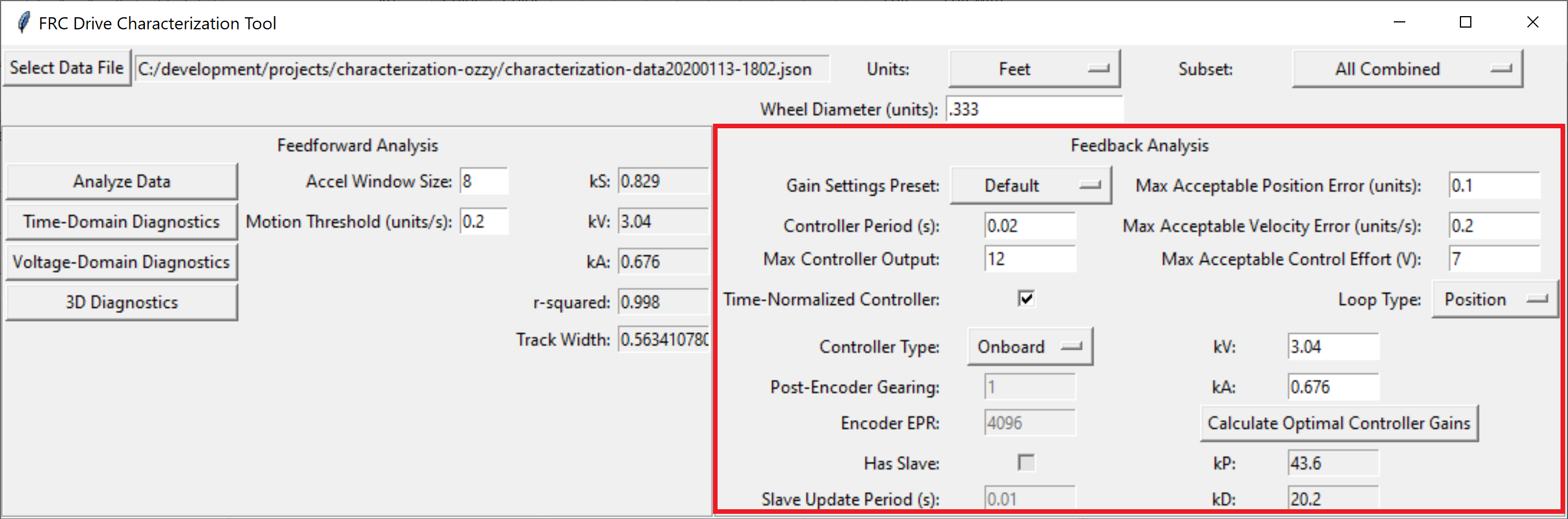 Picture of the feedback analysis pane